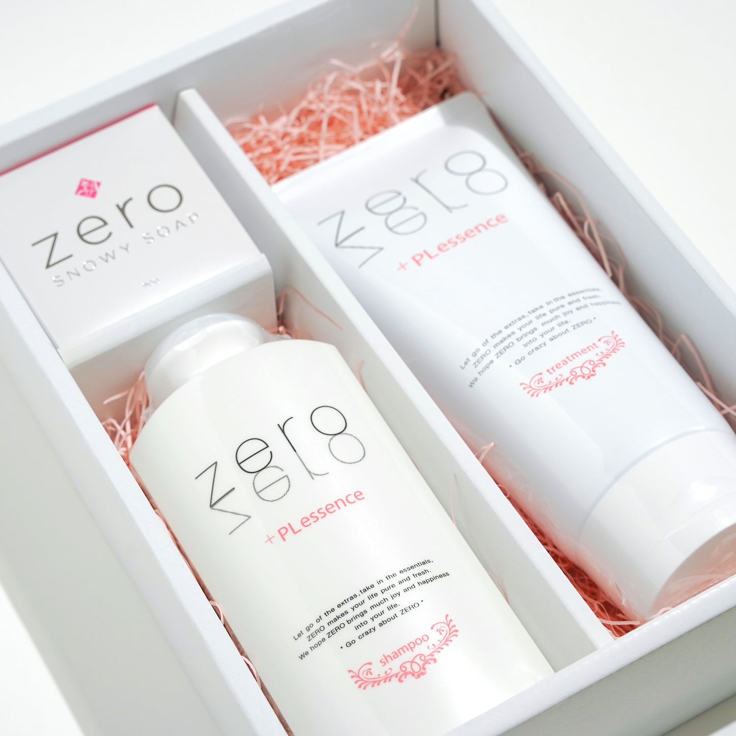 【ギフト用】zero＋PLessence 3点セット（ソープ＋シャンプー＋トリートメント）