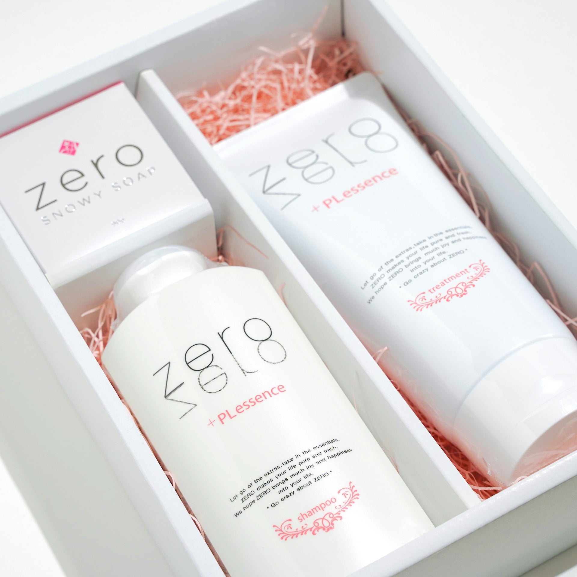 ギフト用】zero＋PLessence 3点セット（ソープ＋シャンプー＋ 